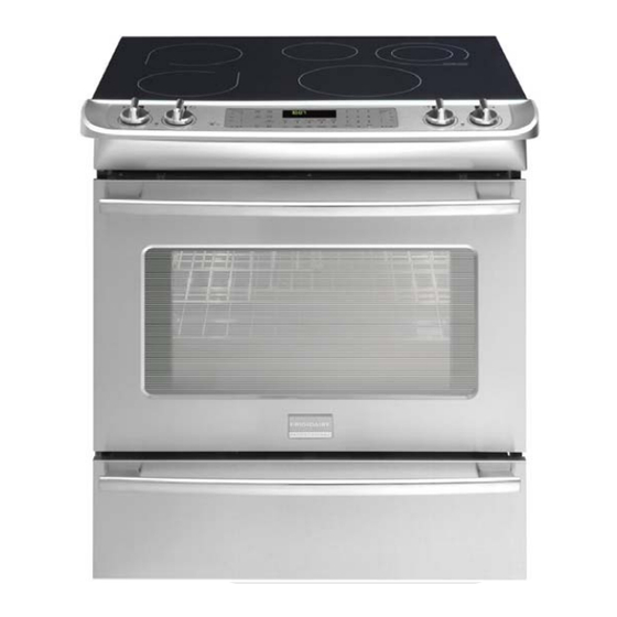 Frigidaire FPES3085KF - 30" Slide-In Smoothtop Electric Range Installation Instructions Manual
