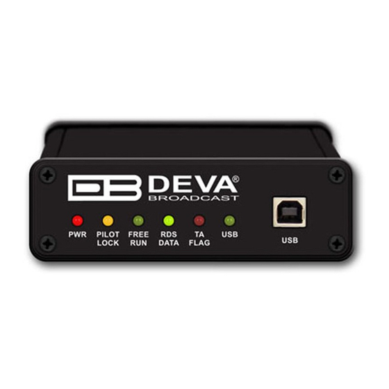 DEVA Broadcast SmartGen Micro Maintenance And Operation Instruction Manual