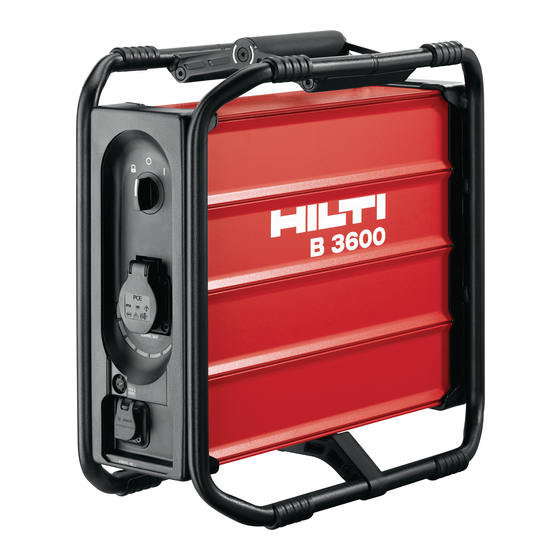 Hilti B 3600 Manuals