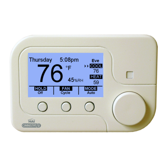 HAI Omistat 2 Thermostat Manuals