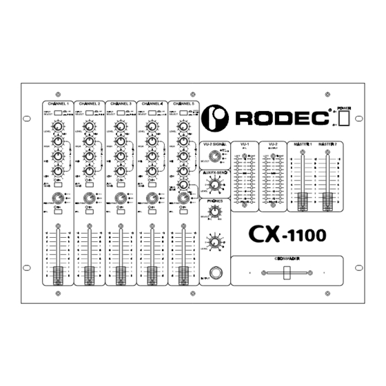 Rodec CX-1100 Manuals | ManualsLib