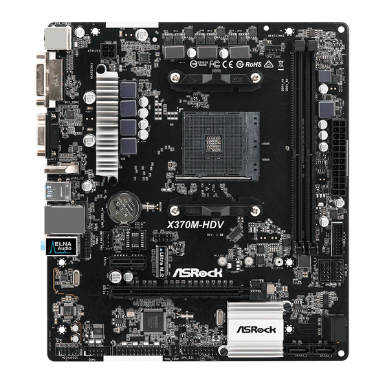 ASROCK X370M-HDV Manuals