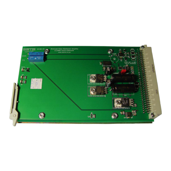 Sams VA-106 User Manual For Use And Maintenance