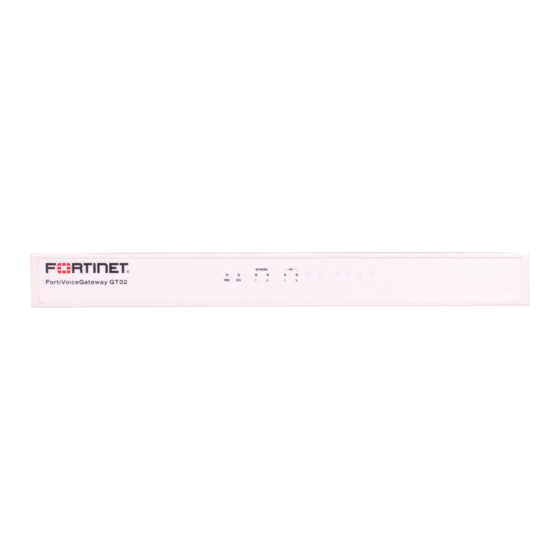 Fortinet FortiVoice FVG-GT02 Quick Start Manual