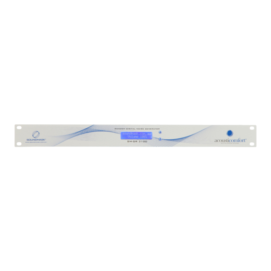 Soundmask SM-GR-3100 Operating Manual