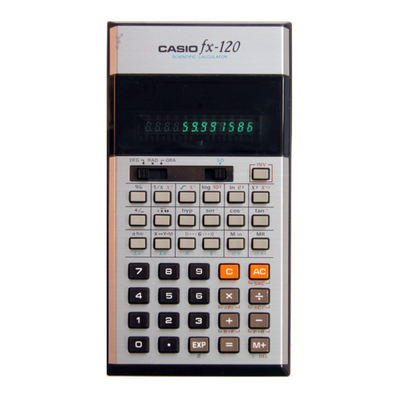 Casio fx-120 Operation Manual