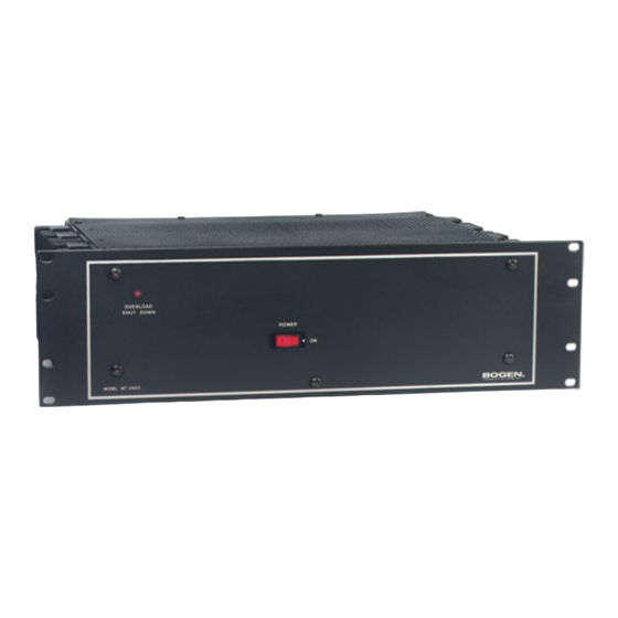 Bogen MT250D Install Manual