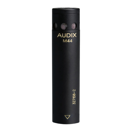 Audix M44 Quick Start Manual