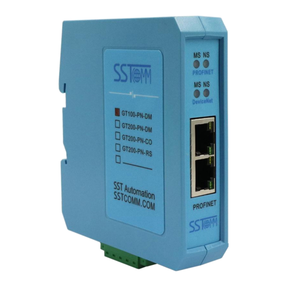 SST Automation GT100-PN-DM Manuals