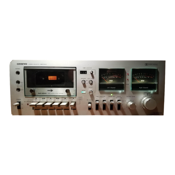 Onkyo TA-630DM Service Manual