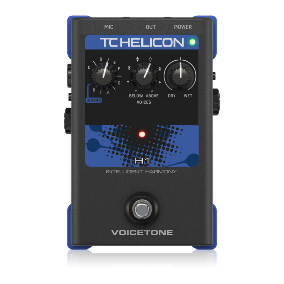 TC-Helicon VoiceTone H1 User Manual