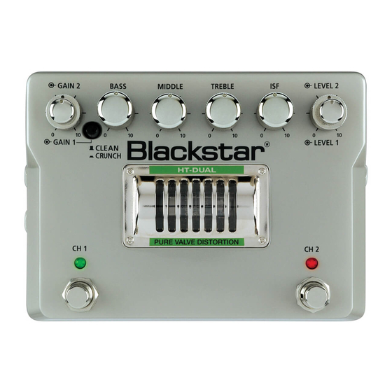 Blackstar HT-DUAL Owner's Manual