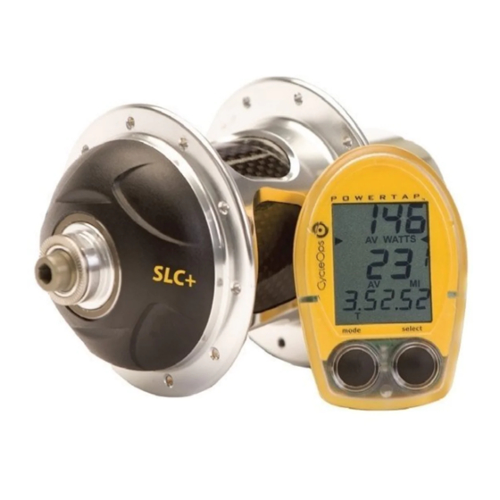 CycleOps PowerTap SLC+ Quick Start Manual