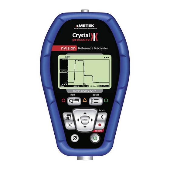 Crystal nVision Reference Recorder Operation Manual