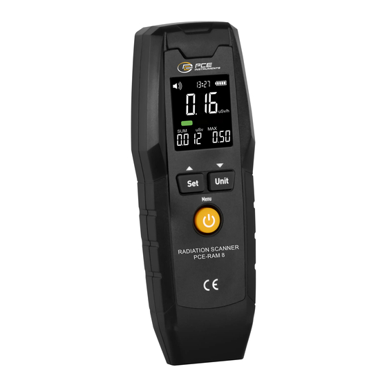 PCE Instruments PCE-RAM 8 User Manual