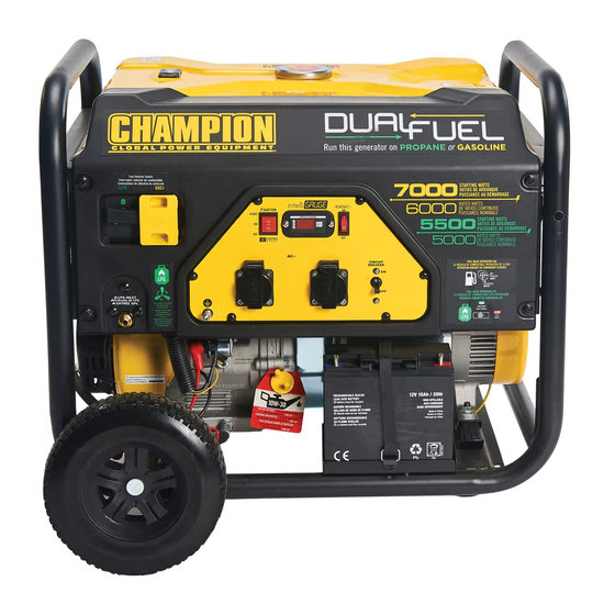 Champion CPG7500E2-DF-EU Owner's Manual & Operating Instructions