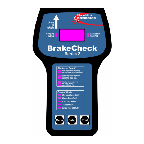 Circuitlink BrakeCheck 2 Series Manuals