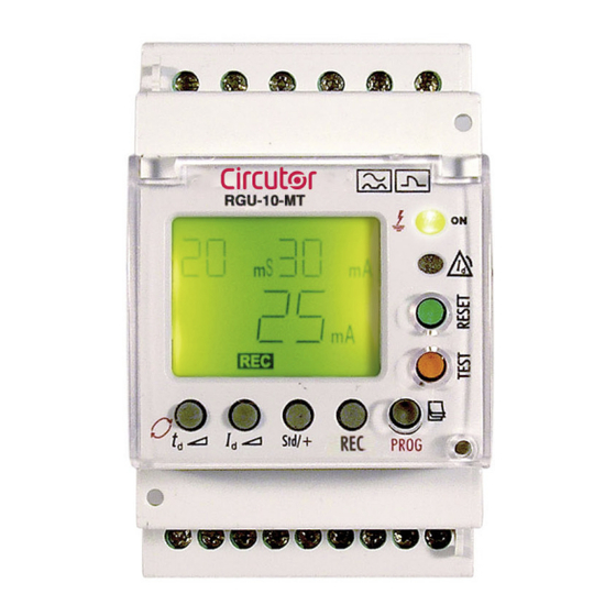 Circutor RGU-10 MT Series Instruction Manual