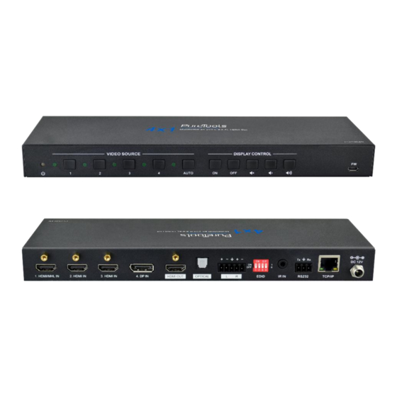 User Manuals: PureTools PT-PSW-41E Switcher