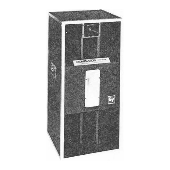 Electro-Voice Dominator All-Horn Stage Speaker System Specifications