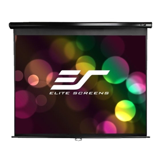 Elite Screens Manual Screen Series User Manual