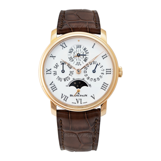 Blancpain Villeret QUANTIEME PERPETUEL 8 JOURS Manual