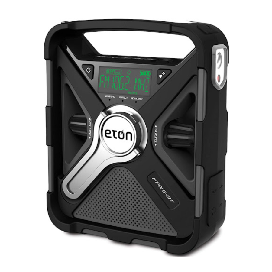 Eton FRX5-BT - Weather Radio Manual