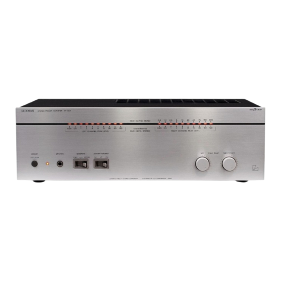 Luxman M-120A Owner's Manual