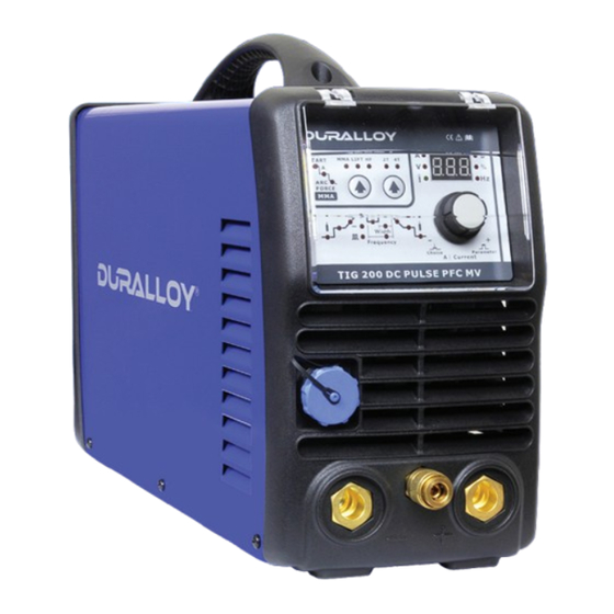 Duralloy TIG 200 DC PULSE PFC MV Manuals