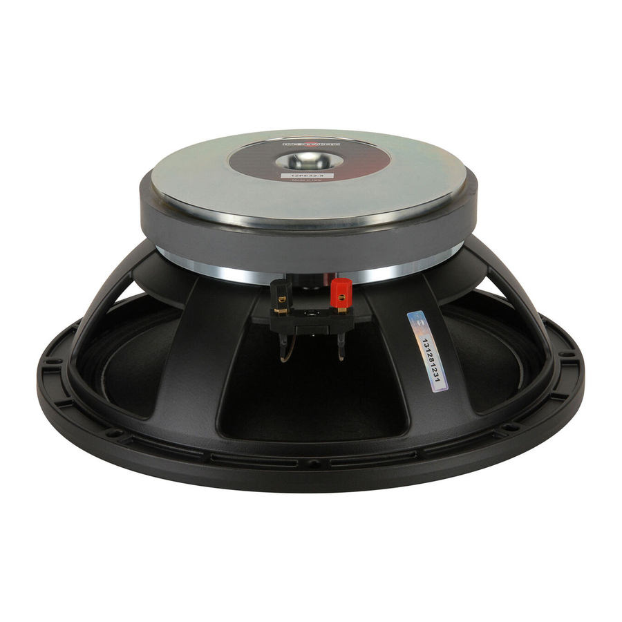 B&C Speakers Mid-Bass 12PE32 Specification