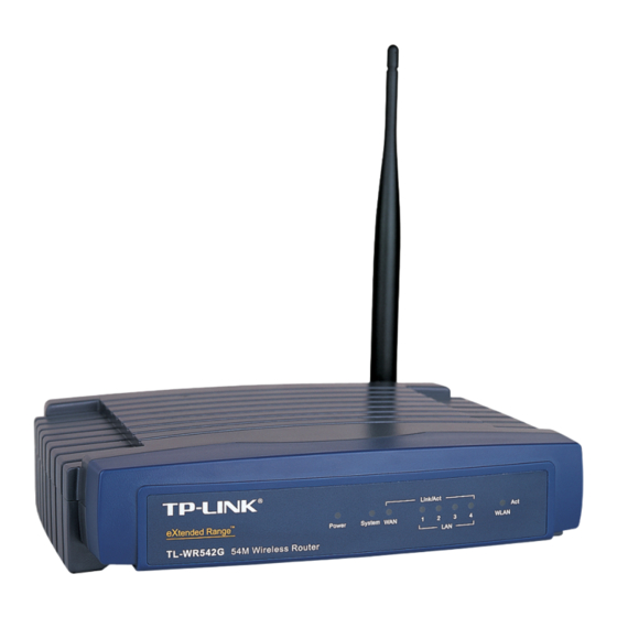 TP-Link TL-WR542G User Manual