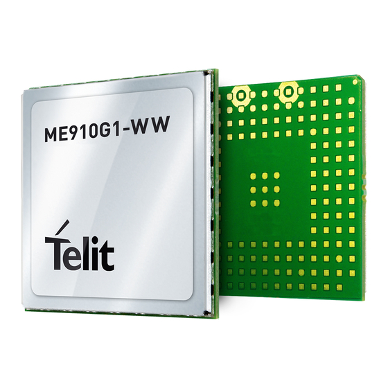 Telit Wireless Solutions ME910G1 Hw Design Manual