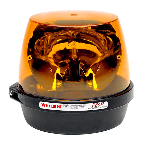 Whelen Engineering Company RB6PAPS Installation Manual