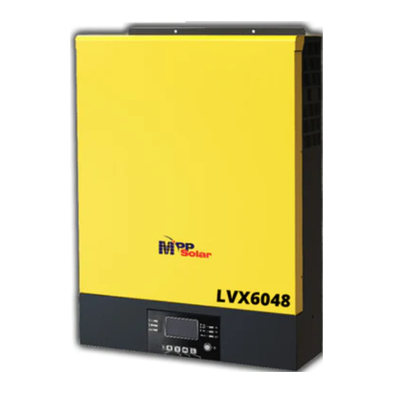 MPP Solar LVX 6048 Hybrid Inverter Manuals