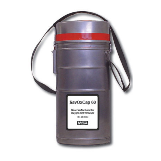 MSA SavOxCap 60 Operating Manual