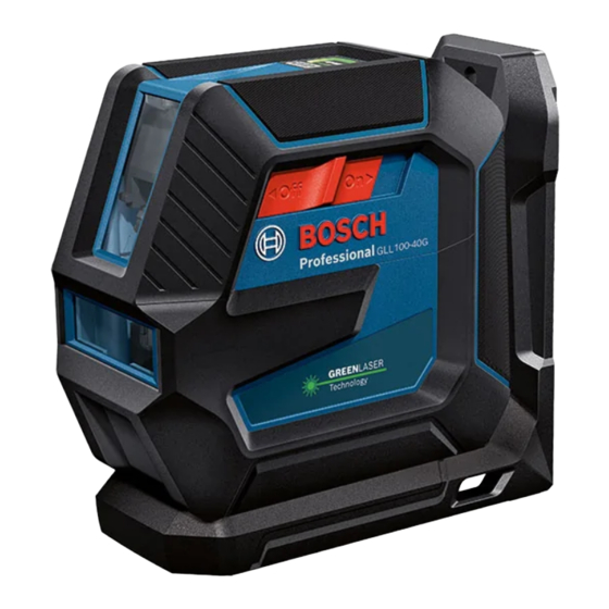 Bosch GLL100-40G Beam Laser Manuals