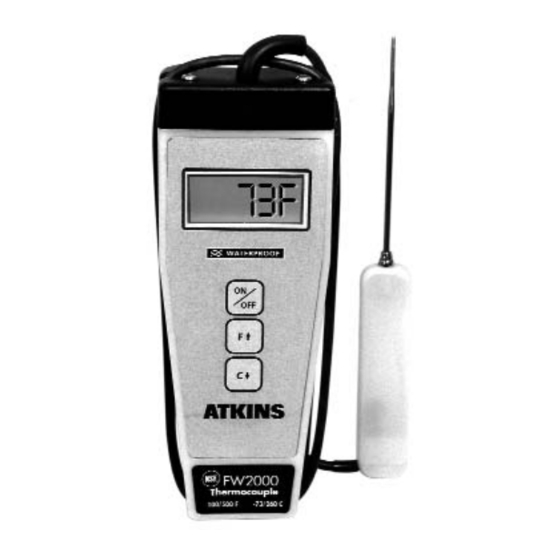 Atkins AquaTuff FW2000 Operating Instructions Manual