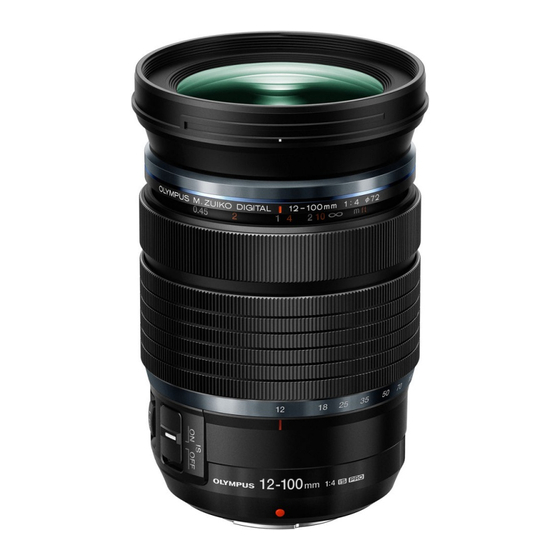 Olympus ED 12-100mm f4.0 IS PRO Manual