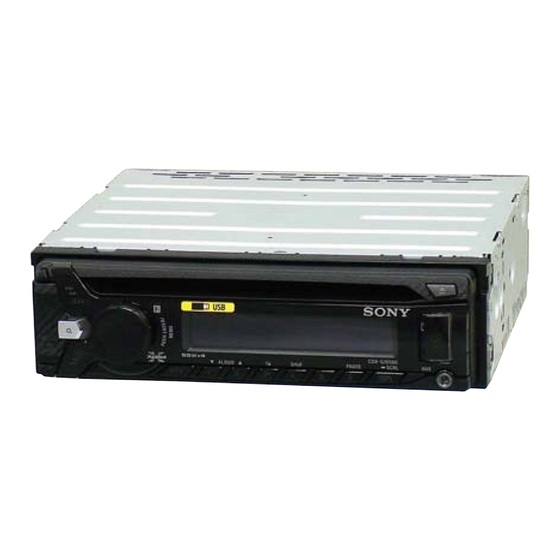 Sony CDX-G1000U Service Manual