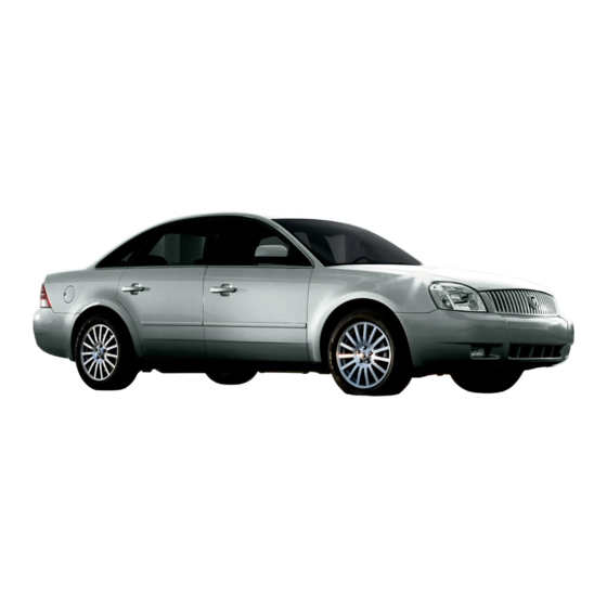 Mercury 2007 Montego Quick Reference Manual