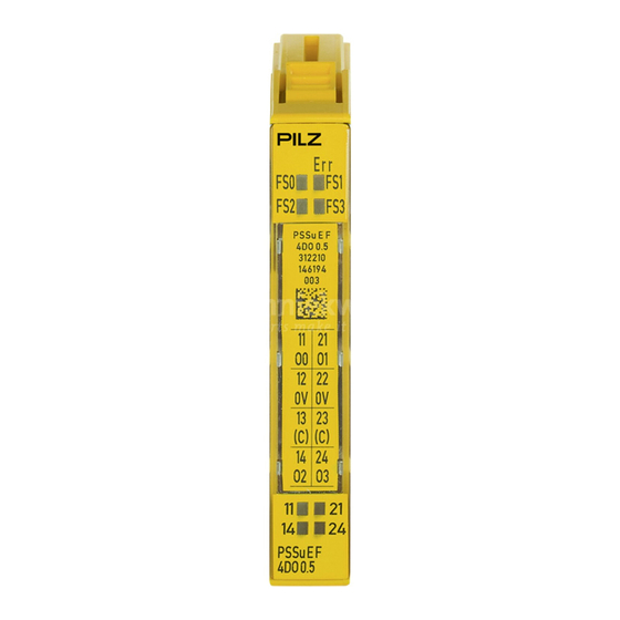 Pilz PSSu E F 4DO 0.5 Operating Manual