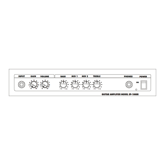 Epiphone EP-1000B Operation Manual