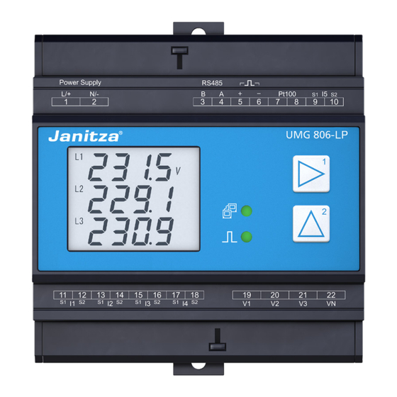 janitza UMG 806-LP User Manual And Technical Data