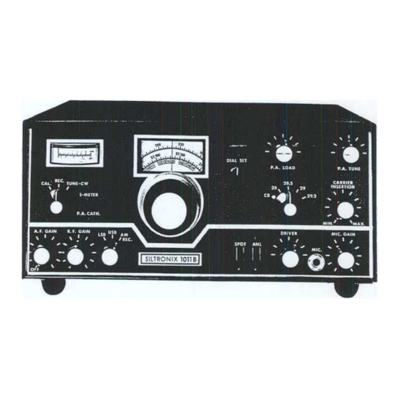 SILTRONIX 1011B Installation & Operation Manual