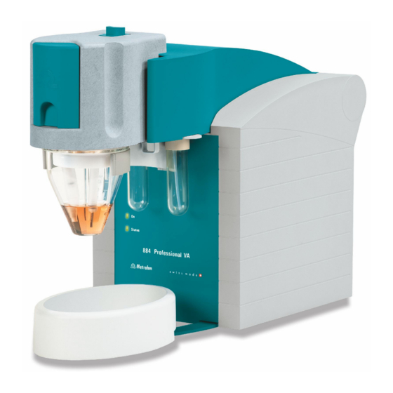 Metrohm 884 Professional VA Manual - Short Instructions
