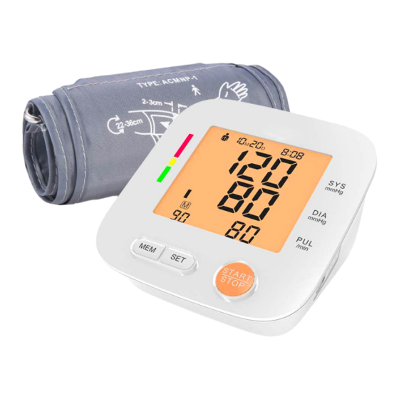 ABOX U80H Blood Pressure Monitor Manuals