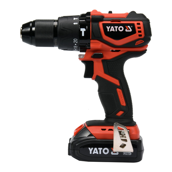 YATO YT-82796 Cordless Drill Set Manuals