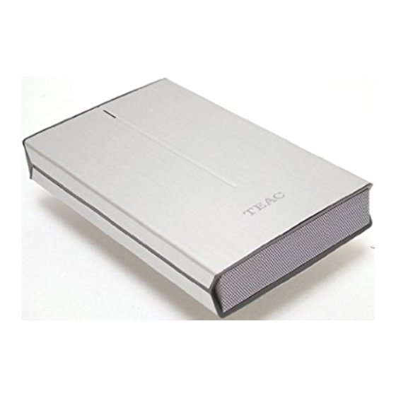 TEAC HD-15PUK USB Hard Drive Manuals