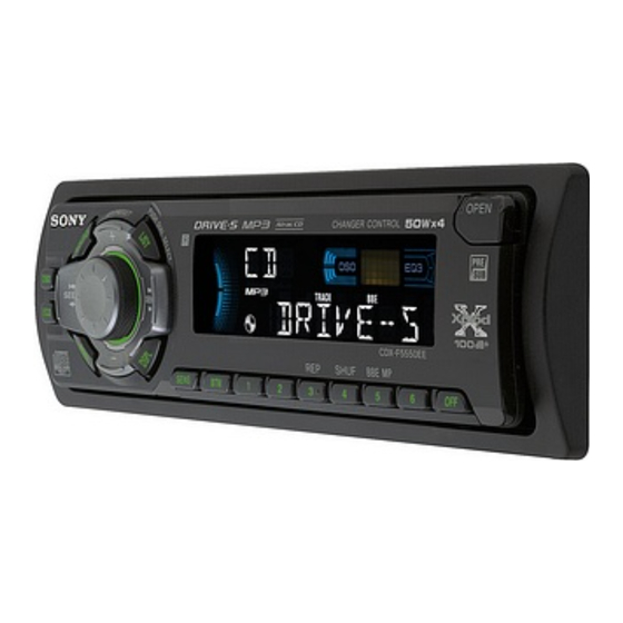 User Manuals: Sony CDX-F5550EE Car Radio