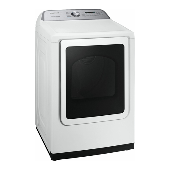 User Manuals: Samsung DVE50R5400 Series Electric Dryer